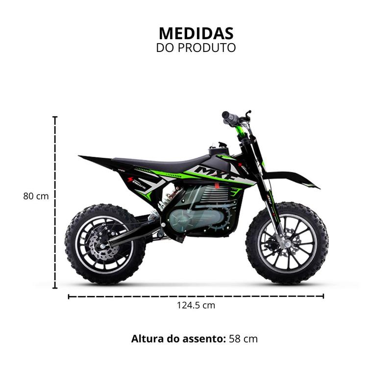 Mini Moto Ferinha Elétrica Mxf 500W - 36V - Moto Elétrica Infantil